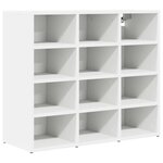 vidaXL Cabinet à chaussures Blanc 77 5 x 30 x 67 cm Bois d'ingénierie
