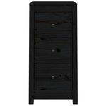 vidaXL Buffets 2 Pièces noir 40x35x80 cm bois massif de pin
