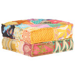 vidaXL Pouf 60x70x36 cm Patchwork Tissu