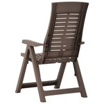 vidaXL Chaises inclinables de jardin lot de 2 Plastique Moka