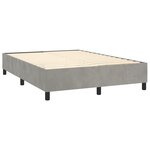 vidaXL Cadre de lit Gris clair 140x200 cm Velours