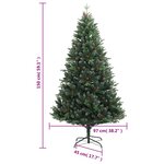 vidaXL Sapin de Noël artificiel à charnières avec baies rouges 150 cm