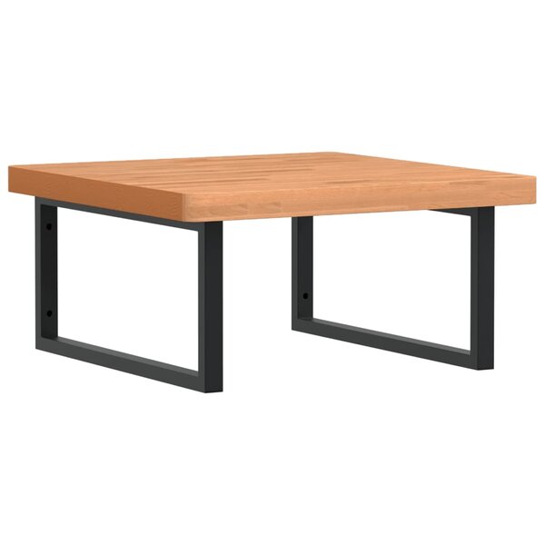 vidaXL Étagère de vasque murale acier et bois massif de hêtre