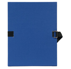 Chemise Dos Extensible 13 cm Recouvert Papier 24x32cm Bleu Foncé EXACOMPTA