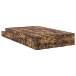 vidaXL Cadre de lit avec rangement Chêne fumé 226.5 x 120 x 31.5 cm
