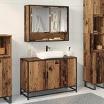 vidaXL Meuble de Lavabo de Salle de Bain Bois ancien 90 x 33 x 60 cm
