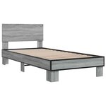 vidaXL Cadre de lit sans matelas sonoma gris 75x190 cm