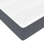 vidaXL Lit à ressorts avec matelas Gris foncé 90 x 210 cm tissu