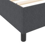 vidaXL Lit à ressort Box Gris foncé Super King Tissu en velours côtelé