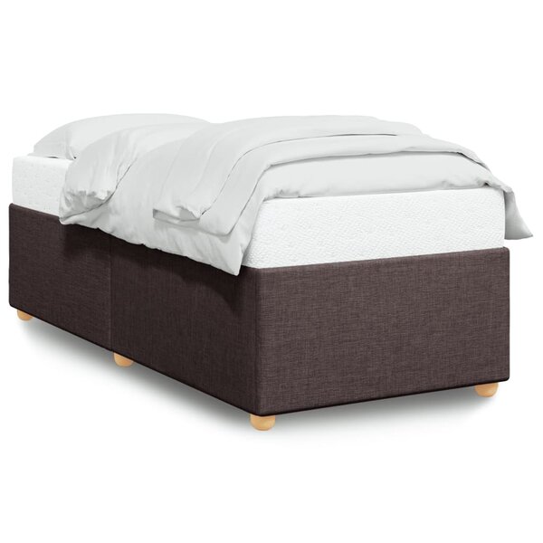 vidaXL Cadre de lit sans matelas marron foncé 100x200 cm tissu