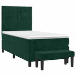 vidaXL Sommier à lattes de lit avec matelas Vert foncé 100x200 cm