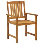 vidaXL Chaises de jardin avec coussins lot de 4 Bois d'acacia massif