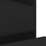 vidaXL Table de chevet noir 45x50x50 cm bois d’ingénierie