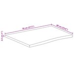 vidaXL Dessus de table 70x60x2 5 cm bord vivant bois massif manguier