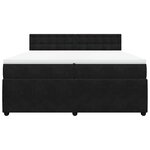 vidaXL Sommier à lattes de lit et matelas Noir 200x200 cm Velours