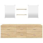 vidaXL Ensemble de meubles salle de bain 5 Pièces chêne bois d'ingénierie