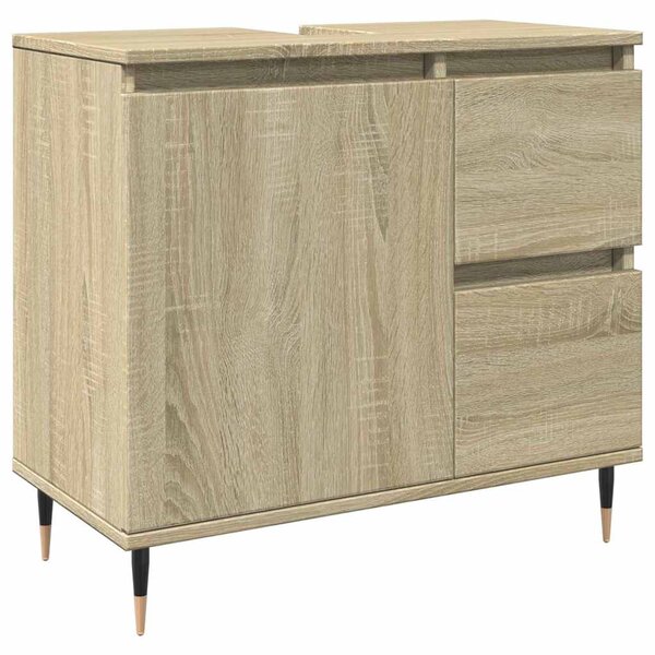 vidaXL Armoire lavabo de salle de bain chêne sonoma bois d'ingénierie
