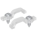 vidaXL Clips de bande LED 2 Pièces Transparent 23 8 x 7 3 x 4 3 mm