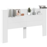 vidaXL Armoire tête de lit avec LED blanc 180x16 5x103 5 cm