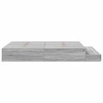 vidaXL Cadre de lit avec rangement Sonoma gris 236 5 x 160 x 31 5 cm