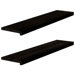 vidaXL Marches d'escalier 2 Pièces marron foncé 110x30x2 cm chêne massif
