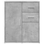 vidaXL Buffets 2 Pièces gris béton 60x31x70 cm bois d'ingénierie