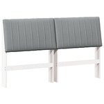 vidaXL Tête de lit capitonnée Gris clair 150 cm Pin massif