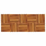 vidaXL Carreau de terrasse 10 Pièces Marron 30 x 30 cm Bois d'acacia