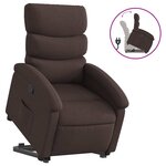 vidaXL Fauteuil inclinable marron foncé tissu
