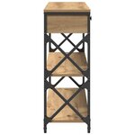 vidaXL Table Console avec tiroir chêne artisanal 100 x 28 x 75 cm