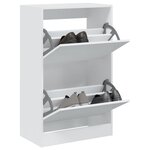 vidaXL Armoire à chaussures blanc 60x34x96 5 cm bois d'ingénierie