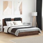 vidaXL Cadre de lit sans matelas chêne marron 120x190 cm