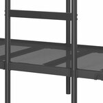 vidaXL Lit superposé sans matelas noir 100x200 cm acier