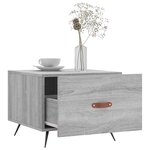 vidaXL Table basse Sonoma gris 50x50x40 cm Bois d'ingénierie