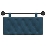vidaXL Tête de lit suspendue Bleu Velours