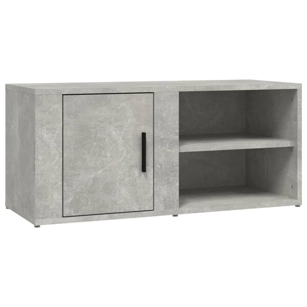 vidaXL Meuble TV Gris béton 80x31 5x36 cm Bois d'ingénierie