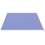 vidaXL Tissu de remplacement pour auvent Bleu et blanc 5x3 5 m