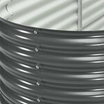 vidaXL Lit surélevé de jardin 240x80x81 cm Acier galvanisé Gris