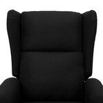 vidaXL Fauteuil Noir Tissu