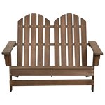 vidaXL Chaise de jardin Adirondack 2 places bois sapin massif marron