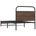 vidaXL Cadre de lit sans matelas 90x190cm chêne marron bois ingénierie