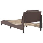 vidaXL Cadre de lit avec LED sans matelas marron 90x190 cm