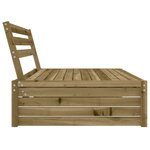 vidaXL Canapé central de jardin 120x80 cm bois de pin imprégné