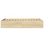 vidaXL Cadre de lit chêne sonoma 120x200 cm bois d'ingénierie