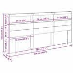 vidaXL Tête de lit Bois Ancien 220 x 17 x 102 cm Bois d'ingénierie