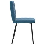 vidaXL Chaises à manger lot de 6 bleu velours