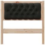 vidaXL Tête de lit Autre Marron et noir 75 cm Bois massif en pin