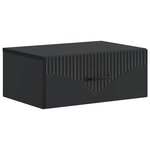 vidaXL Cabinet de chevet mural avec tiroir Noir 49 x 34 5 x 20 cm