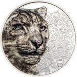 Monnaie SNOW LEOPARD Wild Mongolia 1 Oz Argent 500 Togrog Mongolia 2024