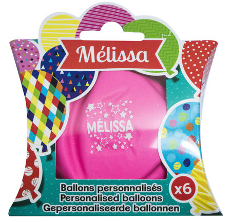 Ballons de baudruche prénom Melissa